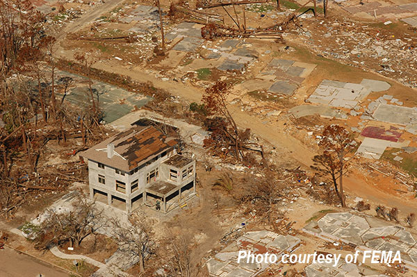 Concrete home stands up to Hurricane Katrina in 2005