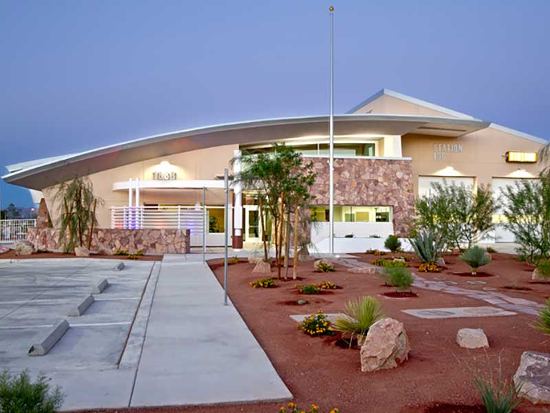Award Winning Fox Blocks ICF LEED Silver Government Project - Fire Station 107 in Las Vegas NV - Green Harbor Building Systems GA