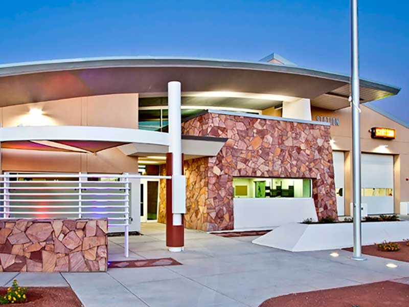 Award Winning Fox Blocks ICF LEED Silver Government Project - Fire Station 107 in Las Vegas NV - Green Harbor Building Systems GA