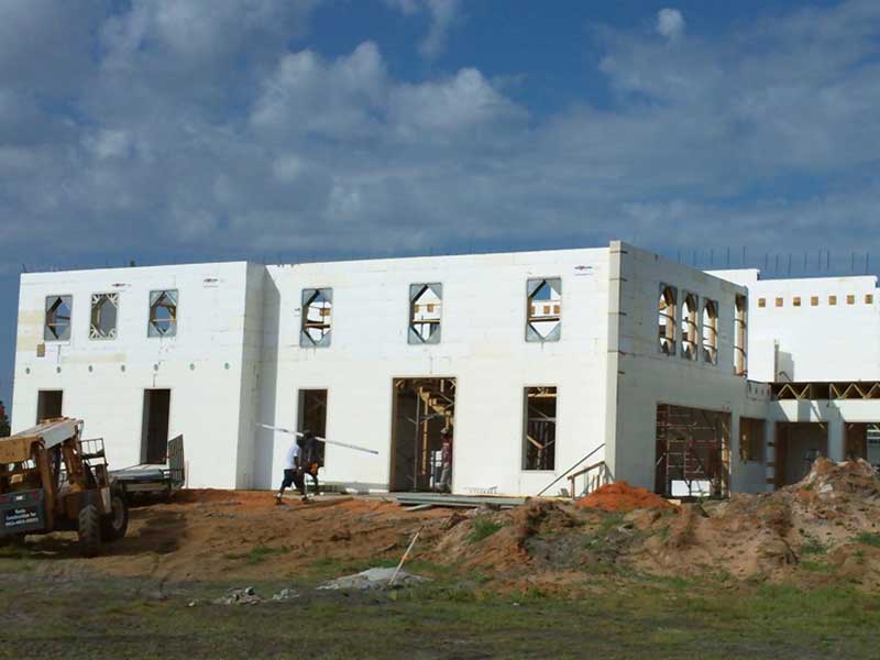 Fox Blocks ICF Custom Residence and Hangar Project in Frostproof, FL